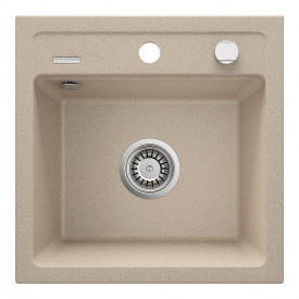 Мийка кухонна Deante Zorba, граніт, без крила, накладна, пісок (ZQZ_7103)