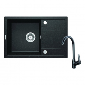 Набір для кухні Deante Corio, гранітна мийка ZRC_2113 + зміш. BMO_N62M, графіт (ZRCB2113)