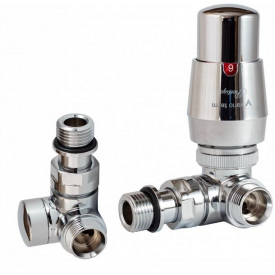 Комплект кранов 3-х осевой Vario Term Vision 1/2"x1/2" угловой, хром (VIGS0202CFK/P(Cu))