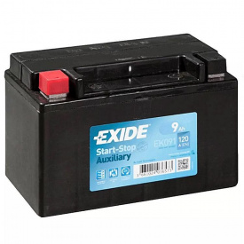 Мото аккумулятор EXIDE START STOP AUXILIARY 9Ah (+/-) (120EN) (EK091)