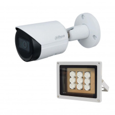 Комплект IP-відеокамера 2 Мп Dahua DH-IPC-HFW2230SP-S-S2 2.8 мм та ІЧ-прожектор Lightwell LW9-100IR45-220