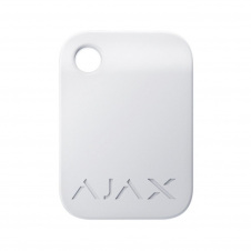 Захищений безконтактний брелок Ajax Tag white (комплект 10 шт.) для клавіатури KeyPad Plus