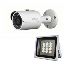Комплект IP-відеокамера 4 Мп Dahua DH-IPC-HFW1431SP-S4 2.8 мм та ІЧ-прожектор Lightwell LW12-100IR60-220