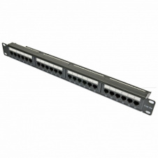 Патч-панель CMS 19" 24хRJ-45 UTP кат. 5e c организатором кабеля