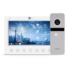 Комплект видеодомофона Neolight NeoKIT FHD Pro Silver: видеодомофон 7" с детектором движения и 2 Мп видеопанель Сумы