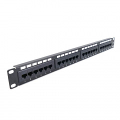 Патч-панель Hypernet 24 порта UTP кат. 5Е 19" PP-KUTP24-NM-CM с организатором кабеля Жмеринка