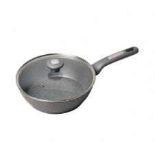 Сковорода-сотейник Kamille Granite d 24 см із кришкою KM-4275GR