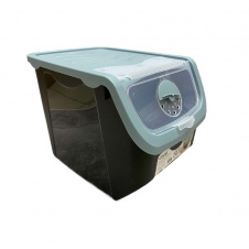 Контейнер для овощей 12 л 23,5х32,5х23,5 см Hobby Life 02 1506 черный с голубым