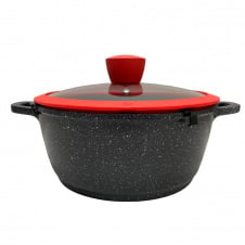 Кастрюля алюминиевая 24 см 3.9 л со стеклянной крышкой Bohmann BH-7353-24
