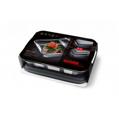 Форма стеклянная 2.5 л c стеклянной и пластиковой крышкой 1,9 л Simax Color Exclusive s7216/7576/L SIM Харьков