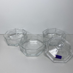Конфетница с крышкой стеклянная Diamond Olens O102-015 Киев