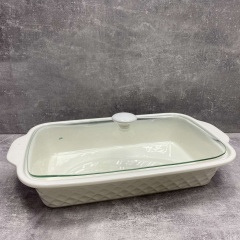 Мармит керамический прямоугольный с черной подставкой 30 см Maestro MR-11259-73 Березнеговатое