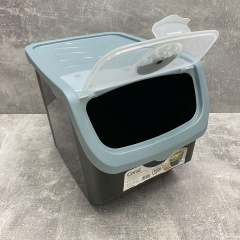 Контейнер для овочів 12 л 23,5х32,5х23,5 см Hobby Life 02 1506 чорний із блакитним Бердичів