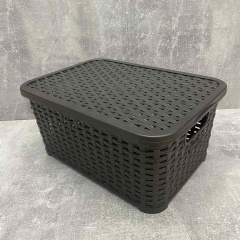 Корзина для хранения с крышкой коричневая Irak Plastik 31*21*15,7 см см SP295 Херсон