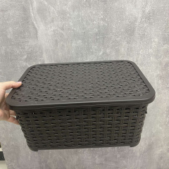 Корзина для хранения с крышкой коричневая Irak Plastik 31*21*15,7 см см SP295 Херсон