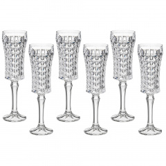 Набор бокалов для шампанского 120 мл 6 шт Bohemia Diamond Crystalite 1KD27 99T41 120 Чернигов