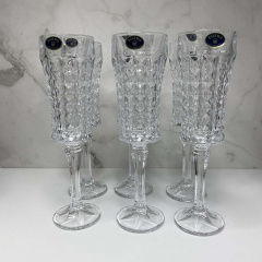 Набор бокалов для шампанского 120 мл 6 шт Bohemia Diamond Crystalite 1KD27 99T41 120 Чернигов