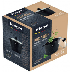 Каструля алюмінієва із кришкою 24 см 6.5 л Ringel RG-2107-24 Бердичів