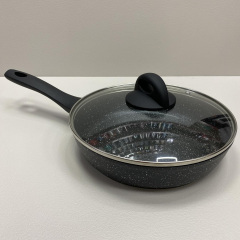 Сковорода алюминиевая со стеклянной крышкой 24 см Edenberg EB-3428 Харьков