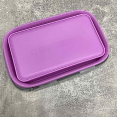 Лоток силиконовый 1200 мл раскладной 21*13,3*7,5 см Stenson ФС-1200 прозрачно-розовый Киев