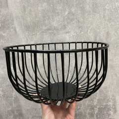 Корзина для фруктов Завиток-1 ART 25*25*14 см черная 69854789/1003 Нежин
