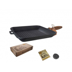 Сковорода-гриль чавунна квадратна 28*28*4 см S&T Т307Ук Київ