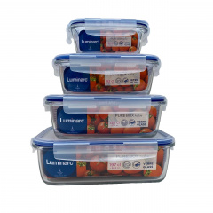 Набор контейнеров 380/820/1220/1970 мл Luminarc Pure Box Кропивницкий