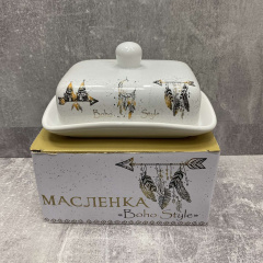 Маслянка керамічна 12,5х17х9 см Boho Style S&T 3397-20 Харків