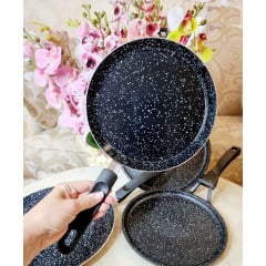 Сковорода для млинців алюмінієва з мармуровим покриттям 22 см A-Plus 1510 Київ