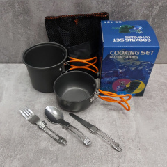 Набір туристичного посуду A-PLUS Cooking Set DS-101/6017 Вишневе