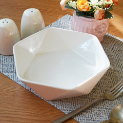 Салатник фарфоровый "Ромб" 20,5*19,5*5,5 см Stenson MC3560-8 White Полтава