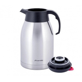 Термоглечик 2500 мл из нержавеющей стали с пластиковой крышкой Kamille КМ-2217