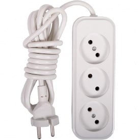 Подовжувач на 3 розетки 2 м A-Plus 2303