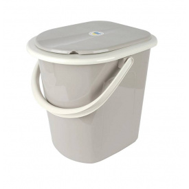 Ведро туалетное 22 л Алеана 1169096 (какао/белая роза)