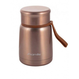 Термос харчовий Kamille 530 мл з нержавіючої сталі КМ-2099 золотий