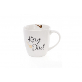 Кружка фарфоровая BonaDi King Dad 520 мл Белый 577-524