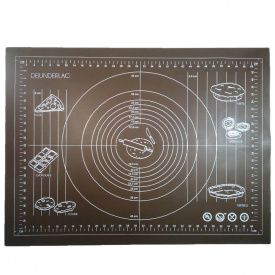 Силіконовий килимок Genes 68 на 51,5 см для розкочування тіста коричневий