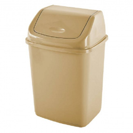 Ведро для мусора с крышкой 5 л кремовое Алеана 122061
