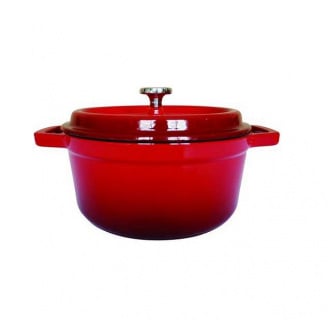 Каструля чавунна з емальованим покриттям 22 см 2,9 л з чавунною кришкою Ringel Essen RG-2300-22