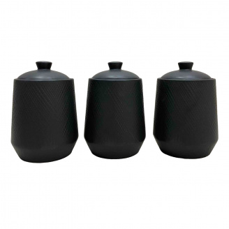 Набор керамических емкостей 3 шт Maestro MR-20001-03 Black