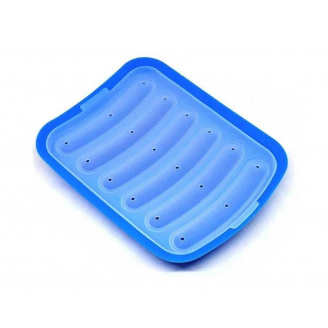 Силиконовая форма-трафарет для формирования сосисок A-Plus 175 BM голубая
