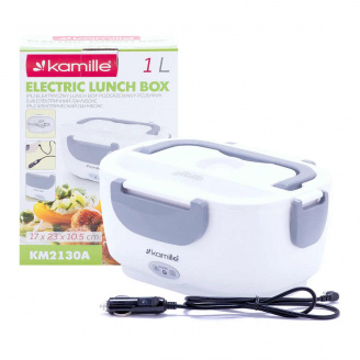 Ланч бокс із підігрівом Kamille 1 л, 23 х 17 х 9.5 см, електричний з прикурювачем КМ-2130А