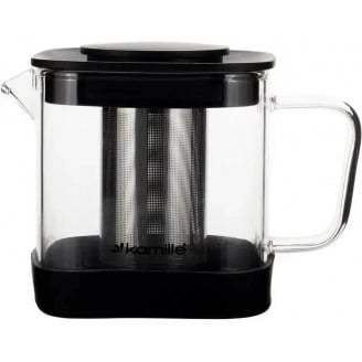 Заварник стеклянный со съемным металлическим ситечком 1000 мл Kamile KM-0777M