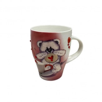 Кружка с ложкой со стразами 300 мл S&T 2064-3