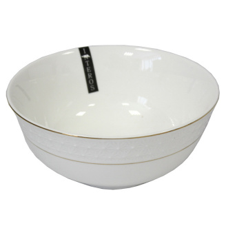 Салатник фарфоровий d-13 см круглий Снігова королева Interos 5/011713-A білий