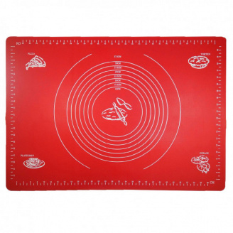 Силіконовий килимок A-PLUS 65 х 45 см для розкочування тіста червоний