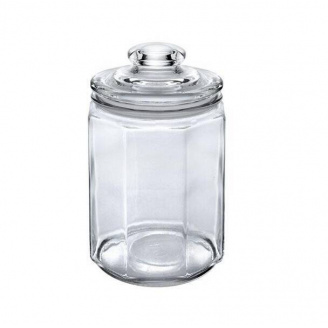Банка стеклянная с герметичной крышкой Hoz SZH 900мл 9,5х16,5см MMS-1720 (NAT03957)