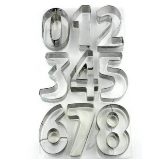Вирубки для печива металеві Цифри Kitchen 7,5 см