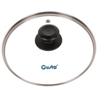 Кришка скляна d-18 см із тримачем Gusto GT-8100-18