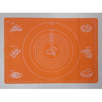 Силіконовий килимок Ytech 65 х 45 см помаранчевий для розкочування тіста